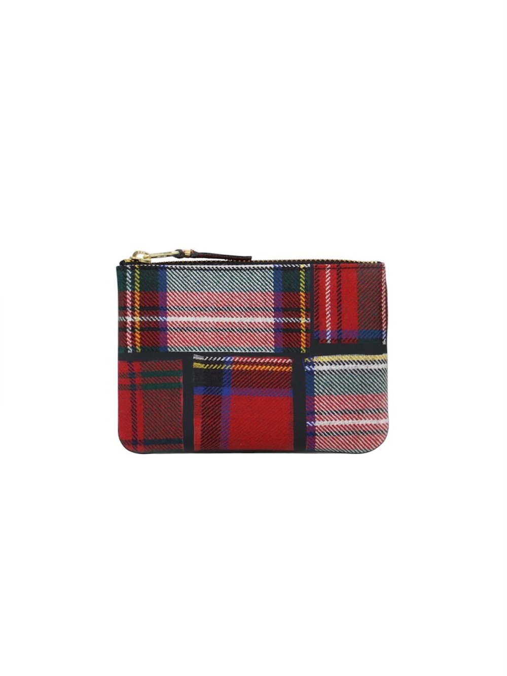 COMME DES GARÇONS
SMALL TARTAN PATCHWORK POUCH | RED